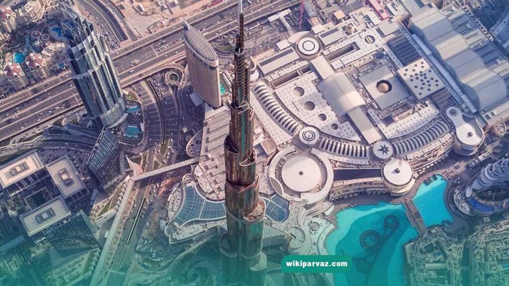 عکس برج خلیفه دبی از بالا