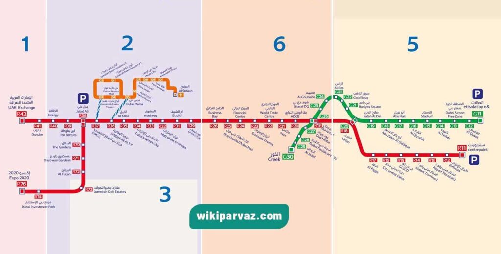 نقشه مترو دبی 2025